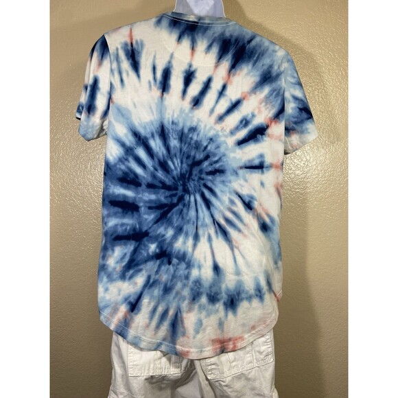 Hollister Unisex Curved Hem Tee Size Medium Tie-Dye Crew-Neck - Picture 2 of 8